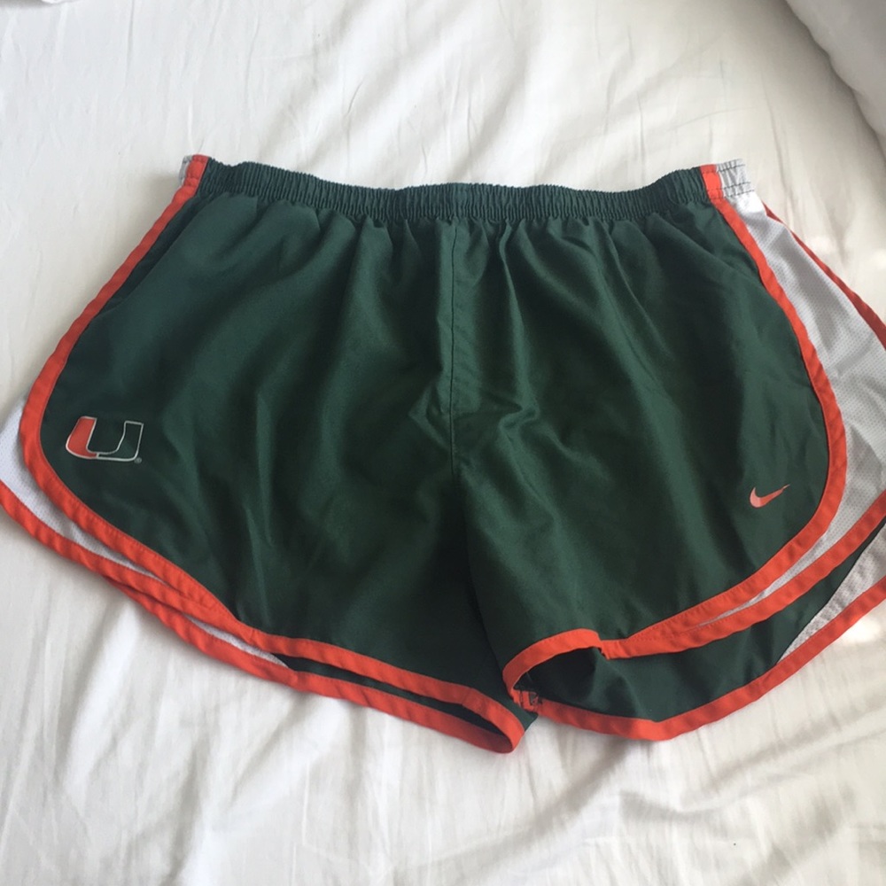 University of Miami Nike running shorts
